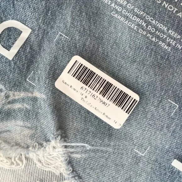 New AYR The LaLa Denim Jean Saturn Return Womens 34 Distressed - Picture 12 of 12